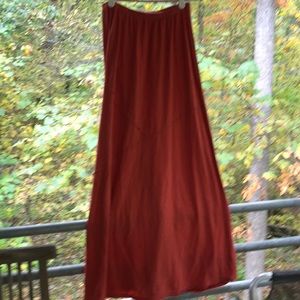 5/$25 Small Orange Cut Loose Maxi Skirt